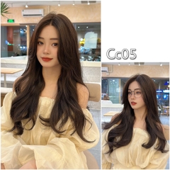 Siêu Da Đầu Tóc Giả CC05 Lưới T Mái Bay Xoăn Nhẹ Lửng (dưỡng + lược + lưới + miếng dán)