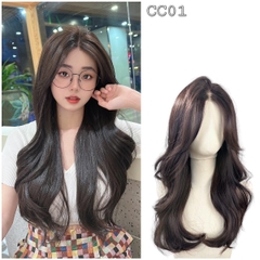 Siêu Da Đầu Tóc Giả CC01 Lưới T Xoăn Layer Mái Bay (dưỡng + lưới + lược + miếng Dán)