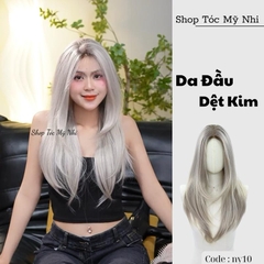 Tóc Giả Mỹ Nhi Da Đầu Tỉ Lệ Dệt Kim NY10 Thẳng Cúp dài