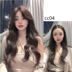 Siêu Da Đầu Tóc Giả Lưới T CC04 Mái Bay Xù Sóng Nước (kèm dưỡng + lược + lưới + miếng dán)