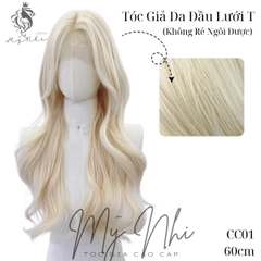 Siêu Da Đầu Tóc Giả CC01 Lưới T Xoăn Layer Mái Bay (dưỡng + lưới + lược + miếng Dán)