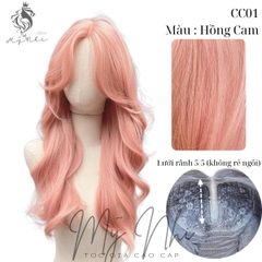 Siêu Da Đầu Tóc Giả CC01 Lưới T Xoăn Layer Mái Bay (dưỡng + lưới + lược + miếng Dán)