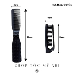 Lược Chải Tóc 2 Đầu Có Thể Gấp Gọn Tiên Lợi , Dễ Cầm, Lược Chải Tóc Bỏ Túi