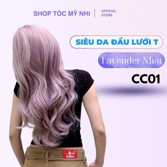 Siêu Da Đầu Tóc Giả CC01 Lưới T Xoăn Layer Mái Bay (dưỡng + lưới + lược + miếng Dán)