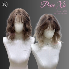 Tóc Giả Dệt Kim Pixie Xù Ngắn có Mái Thưa Bay NG15 dài 30cm