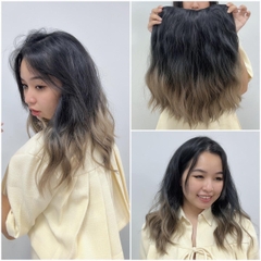 Tóc giả Kẹp U xù Gợn sóng ku17 Nhuộm