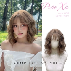 Tóc Giả Dệt Kim Pixie Xù Ngắn có Mái Thưa Bay NG15 dài 30cm