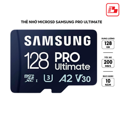 Thẻ nhớ microSD Samsung PRO Ultimate UHS-I 128GB kèm đầu đọc 3.0 upto 200MB/s MB-MY128SB/WW - Bảo hành 10 năm