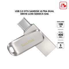 USB 3.2 OTG SanDisk  Ultra Dual Drive Luxe SDDDC4 64GB 400MB/s SDDDC4-064G-G46 - Bảo hành 5 năm