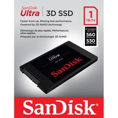 SSD gắn trong SanDisk Ultra 3D 1TB 2.5" SATA III upto 560MB/s SDSSDH3-1T00-G25 - Bảo hành 5 năm