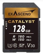 Thẻ nhớ SDXC Exascend Catalyst 128GB Class 10 V30 U3 UHS-I upto 180MB/s EX128GSDU1- Bảo hành 5 năm