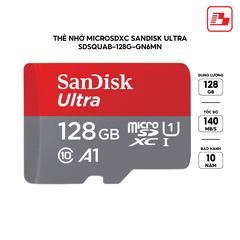 Thẻ nhớ MicroSDXC SanDisk Ultra 128GB A1 C10 U1 UHS-I 140MB/s SDSQUAB-128G-GN6MN - Bảo hành 7 năm
