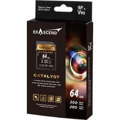 Thẻ Nhớ SDXC Exascend Catalyst 256GB C10 U3 V90 UHS-II SD upto 300MB/s EX256GSDU2 - Bảo hành 5 năm