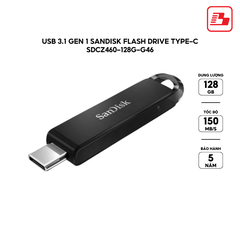 USB 3.1 Gen 1 SanDisk Flash Drive Type-C 128GB 150MB/s SDCZ460-128G-G46 - Bảo hành 5 năm