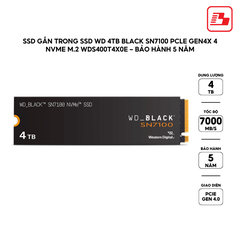 SSD gắn trong SSD WD 4TB Black SN7100 PCle Gen4 NVMe M.2 WDS400T4X0E - Bảo Hành 5 năm