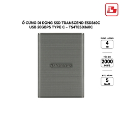 Ổ cứng di động SSD Transcend ESD360C 4TB 2000MB/s TS4TESD360C - Bảo hành 5 năm