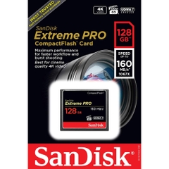 Thẻ nhớ CompactFlash (CF) SanDisk Extreme Pro 128GB 1067X upto 160MB/s SDCFXPS-128G-X46 - Bảo hành 7 năm
