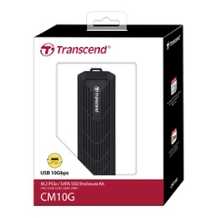 Hộp đựng / Box ổ cứng SSD M.2 PCIe / SATA Transcend TS-CM10G (đen) - Bảo hành 2 năm