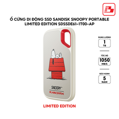 Ổ cứng di động SSD Sandisk Snoopy Portable Limited Edition 1TB E61 1050MB/s SDSSDE61-1T00-AP - Bảo hành 5 năm