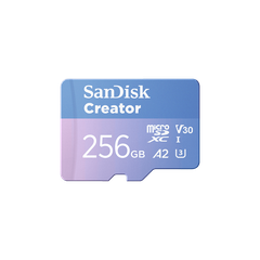 Thẻ nhớ micro SanDisk Creator 256GB V30 U3 C10 A2 UHS-I upto 190MB/s SDSQXAV-256G-GN6MS - Bảo hành 7 năm