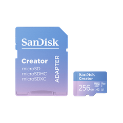 Thẻ nhớ micro SanDisk Creator 256GB V30 U3 C10 A2 UHS-I upto 190MB/s SDSQXAV-256G-GN6MS - Bảo hành 7 năm