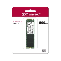 Ổ cứng gắn trong 500GB SSD115S M.2 2280, PCIe Gen3x4, Transcend (up to R/W: 3000/1600MB/s) - Bảo Hành 3 năm