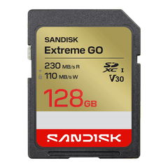 Thẻ Nhớ SDXC SANDISK Extreme® GO 128GB UHS-I 230MB/s R 110MB/s W SDSDXGN-128G-GNCIN - Bảo hành 5 năm