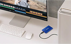 Ổ cứng di động SSD Samsung T7 Portable 2TB 1050MB/s Xanh Indigo MU-PC2T0H/WW - Bảo hành 3 năm