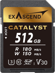Thẻ nhớ SDXC Exascend Catalyst 512GB Class 10 V30 U3 UHS-I upto 180MB/s EX512GSDU1- Bảo hành 5 năm