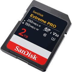 Thẻ nhớ SDXC SanDisk Extreme Pro 2TB V30 U3 UHS-I upto 250MB/s SDSDXXD-2T00-GN4IN - Bảo hành 7 năm