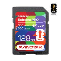 Thẻ nhớ SDXC SanDisk FIFA World Cup 2026 128GB V90 U3 UHS-II 300MB/s SDSDXDM-128G-GN4IH  - Bảo hành 7 năm