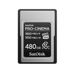 Thẻ nhớ CFexpress type A SanDisk PRO-CINEMA PCIe-G4 480GB upto 1800MB/s SDCFEA-480G-GN4NN - Bảo hành 7 năm