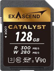 Thẻ Nhớ SDXC Exascend Catalyst 128GB C10 U3 V90 UHS-II SD upto 300MB/s EX128GSDU2 - Bảo hành 5 năm