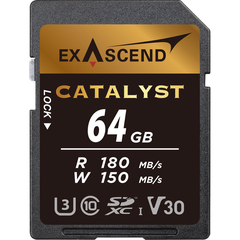 Thẻ nhớ SDXC Exascend Catalyst 64GB Class 10 V30 U3 UHS-I upto 180MB/s EX64GSDU1- Bảo hành 5 năm