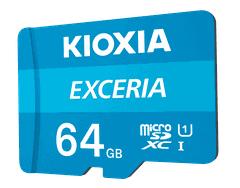 Thẻ nhớ MicroSD KIOXIA EXCERIA 64G C10 U1 upto 100MB/s LMEX1L064GG4 - Bảo hành 5 năm