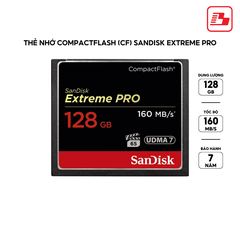 Thẻ nhớ CompactFlash (CF) SanDisk Extreme Pro 128GB 1067X upto 160MB/s SDCFXPS-128G-X46 - Bảo hành 7 năm