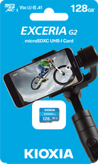 Thẻ nhớ MicroSD KIOXIA EXCERIA 128GB C10 UHS-I U3 V30 A1 upto 100MB/s LMEX2L128GG4 - Bảo hành 5 năm