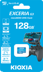 Thẻ nhớ MicroSD KIOXIA EXCERIA 128GB C10 UHS-I U3 V30 A2 upto 160MB/s LMEX3L128GG4 - Bảo hành 5 năm