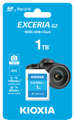 Thẻ nhớ SDXC KIOXIA EXCERIA 1TB C10 UHS-I U3 V30 A1 upto 100MB/s LNEX2L001TG4 - Bảo hành 5 năm