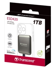 Ổ cứng di động SSD Transcend Magsafe 1TB 2500MB/s màu xám TS1TESD420C - Bảo hành 5 năm