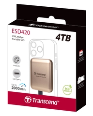 Ổ cứng di động SSD Transcend Magsafe 4TB 2500MB/s màu vàng Gold TS4TESD420G - Bảo hành 5 năm