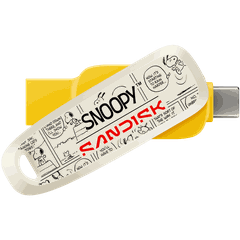 USB 3.2 OTG Sandisk Snoopy Phone Drive Type-C SDDDC6 64GB 100MB/s SDDDC6-064G-PS46 Màu Vàng - Bảo hành 5 năm