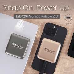 Ổ cứng di động SSD Transcend Magsafe 2TB 2500MB/s màu vàng Gold TS2TESD420G- Bảo hành 5 năm