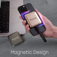 Ổ cứng di động SSD Transcend Magsafe 2TB 2500MB/s màu vàng Gold TS2TESD420G- Bảo hành 5 năm