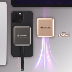 Ổ cứng di động SSD Transcend Magsafe 1TB 2500MB/s màu xám TS1TESD420C - Bảo hành 5 năm