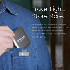 Ổ cứng di động SSD Transcend Magsafe 1TB 2500MB/s màu xám TS1TESD420C - Bảo hành 5 năm