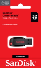 USB 2.0 SanDisk Cruzer Blade SDCZ50 32GB 20MB/s SDCZ50-032G-B35 - Bảo hành 5 năm