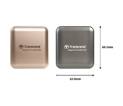 Ổ cứng di động SSD Transcend Magsafe 4TB 2500MB/s màu vàng Gold TS4TESD420G - Bảo hành 5 năm