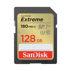 Thẻ nhớ SD Sandisk Extreme U3 V30 UHS-I 128GB 180MB/s SDSDXVA-128G-GNCIN - Bảo hành 7 năm