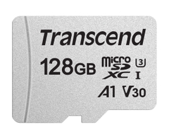 Thẻ nhớ MicroSDXC Transcend 128GB Class 10 A1 U3 V30 upto 95MB/s TS128GUSD300S (không kèm adapter) - Bảo hành 5 năm